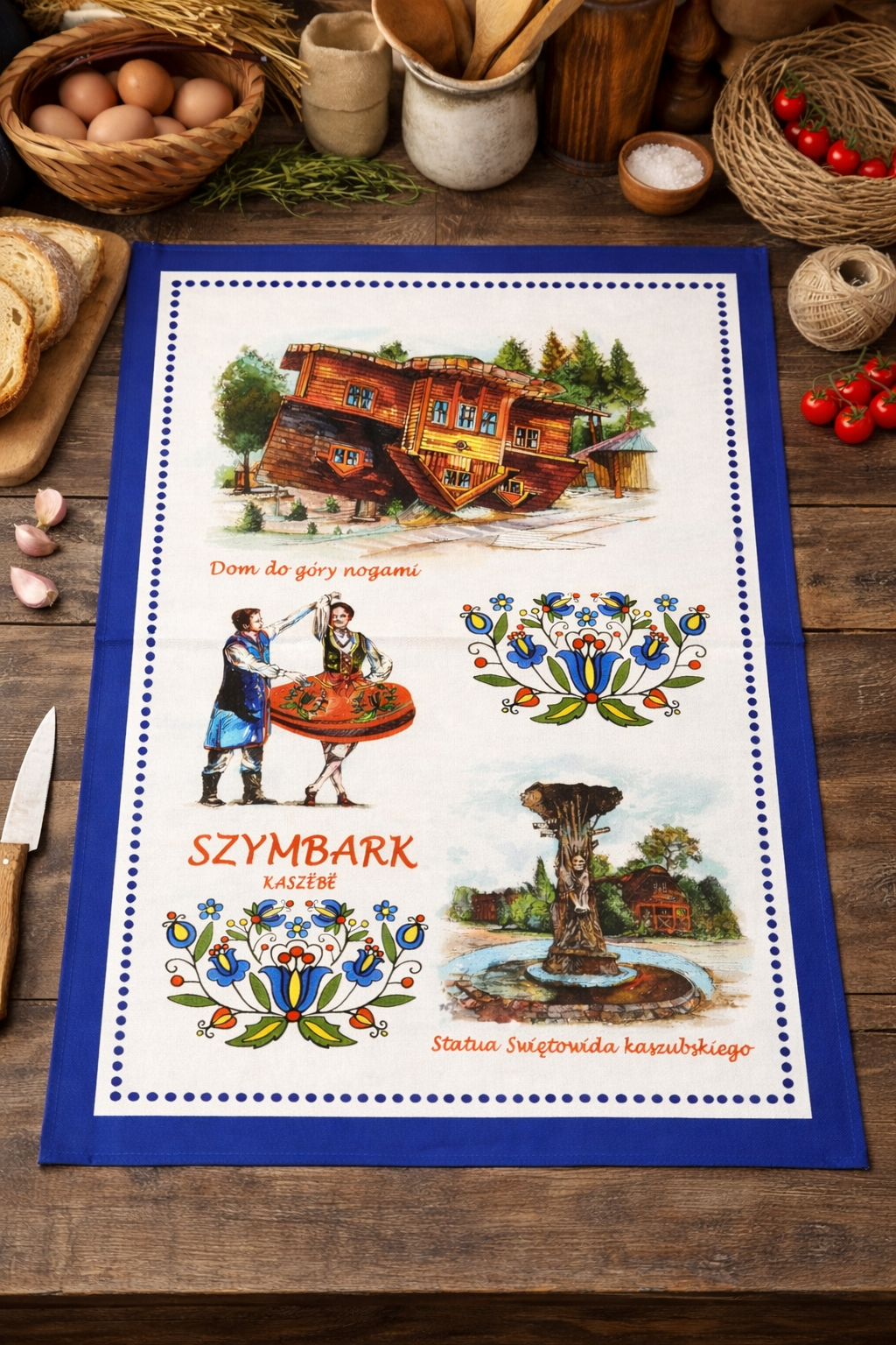 Polish Folk Art Kaszebe SZYMBARK Kitchen Towel