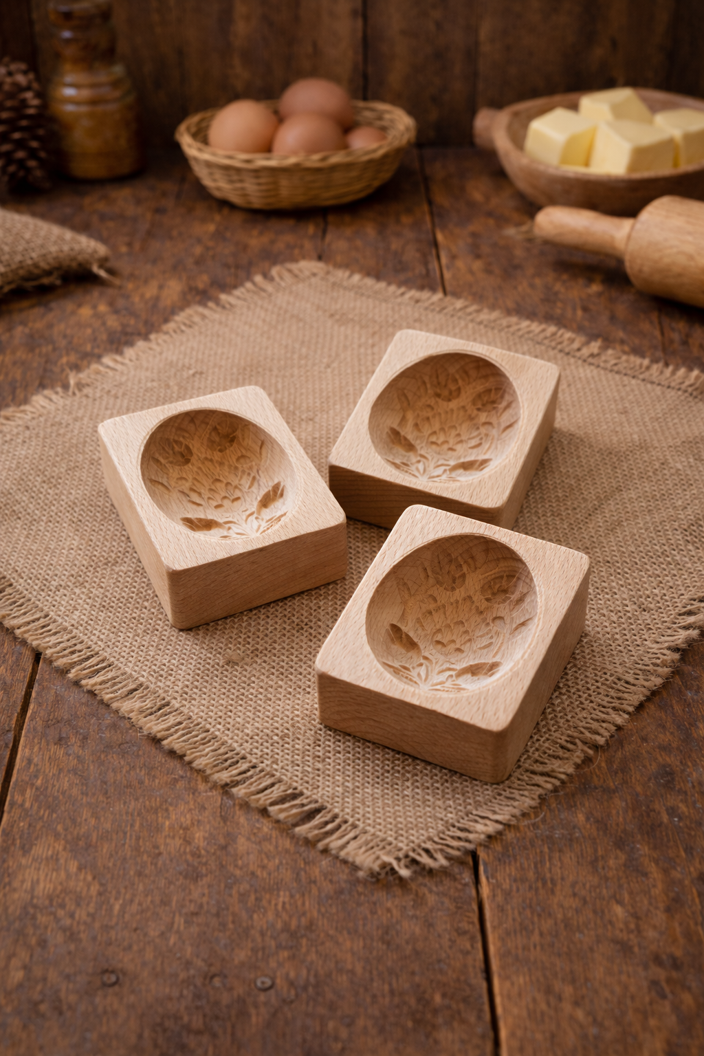 Traditional Easter Wooden Folk Egg PISANKA Butter Mold