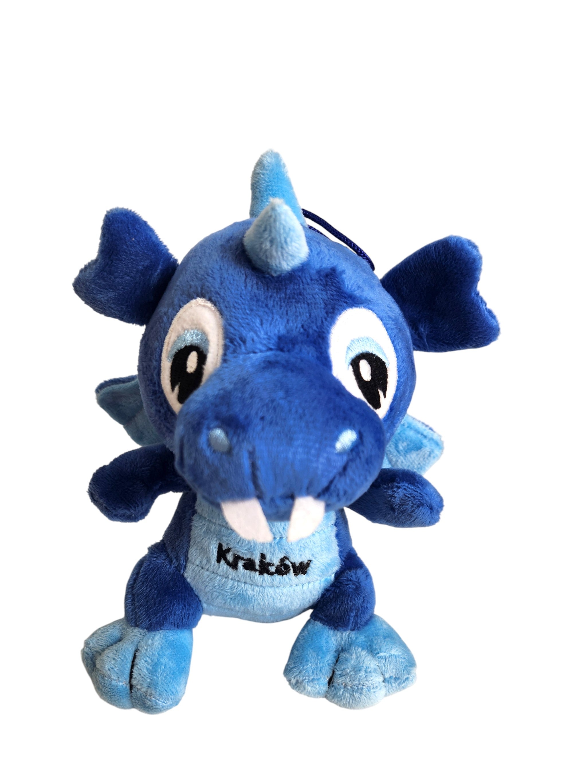 Small Poland Krakow Wawel Dragon Plush Toy, Blue 8"