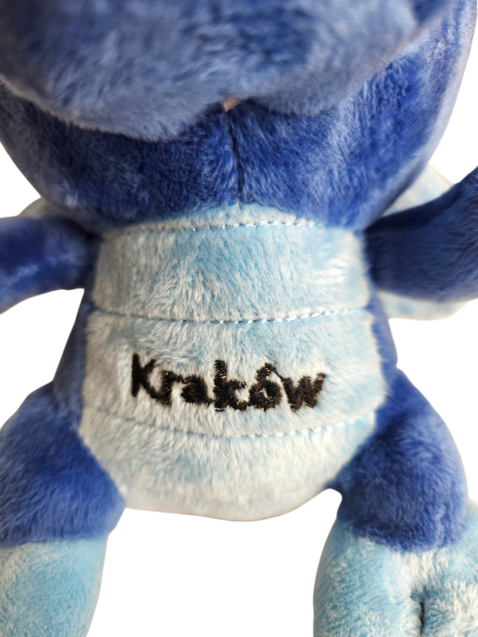 Small Poland Krakow Wawel Dragon Plush Toy, Blue 8"