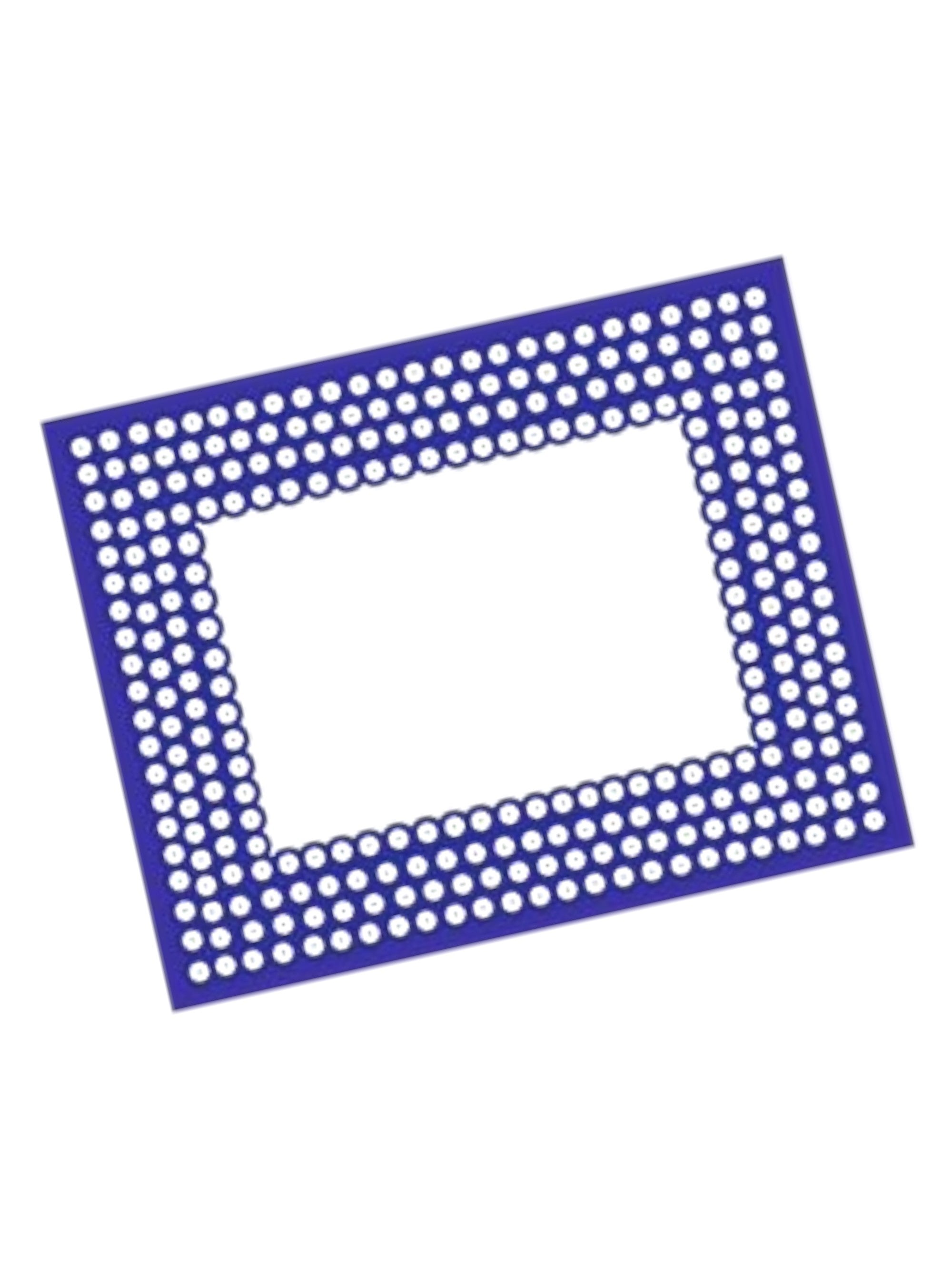 Set of 2 Polish Pottery Blue Dot Placemats with Scalloped Edges