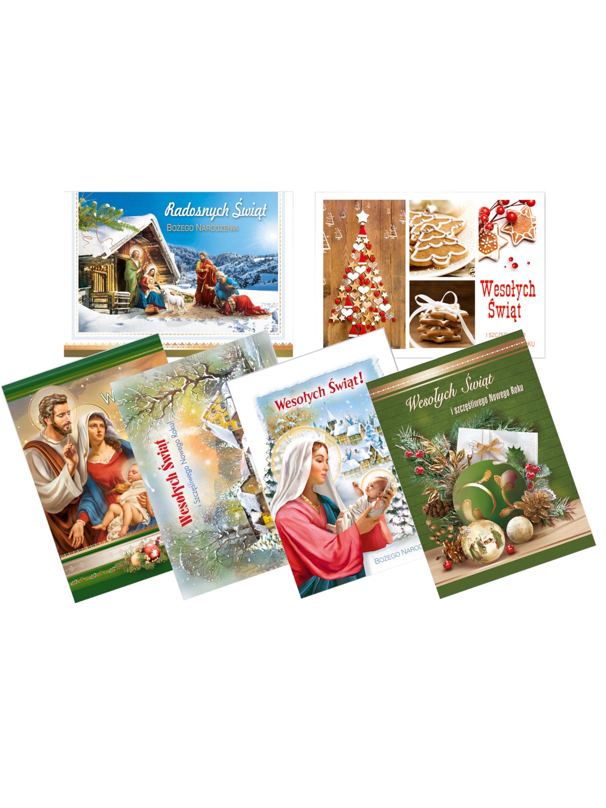 Mixed Polish Christmas Greeting Cards, Set of 6