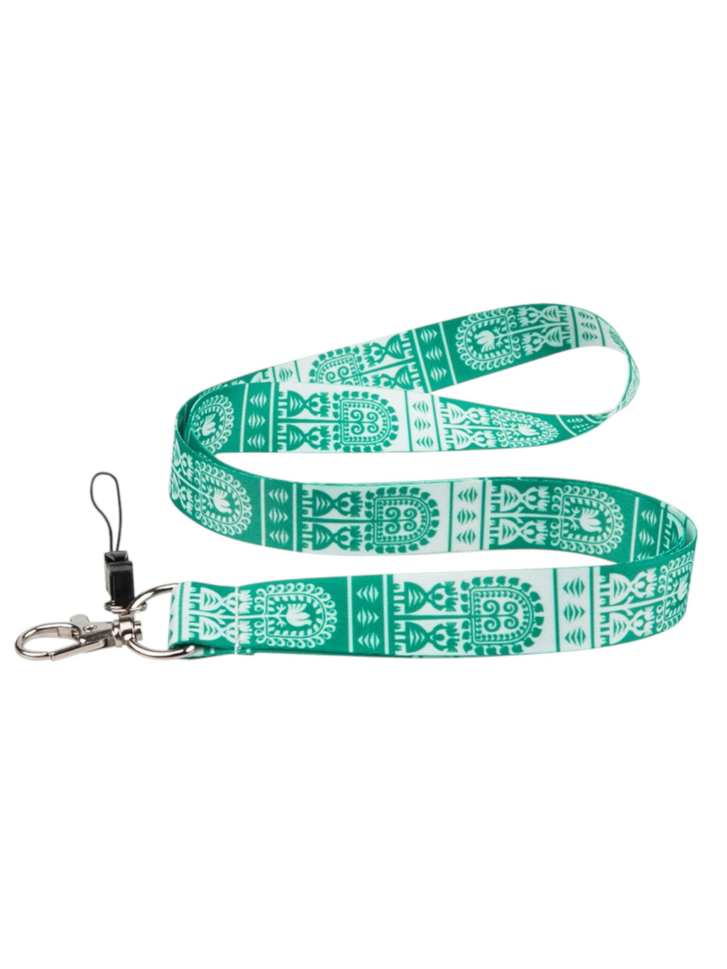 Polish Kurpie Folk Art Neck Strap Lanyard (Green)