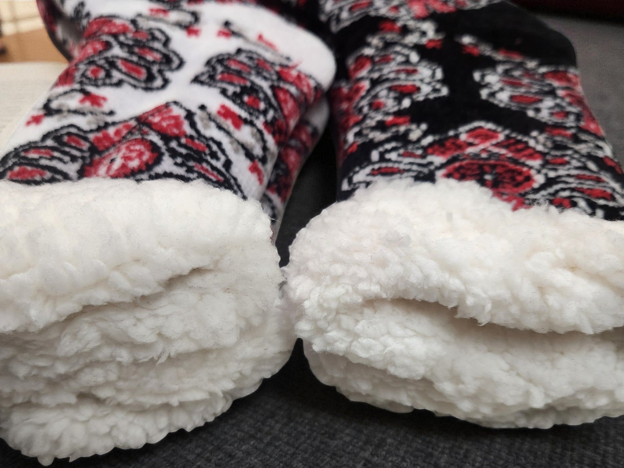 Women Polish Highlander PARZENICA Warm Socks, White