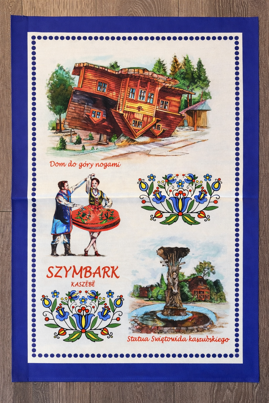 Polish Folk Art Kaszebe SZYMBARK Kitchen Towel