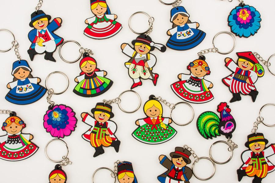 Polish Folk Lowicz Female Flexible Keychain (Lowiczanka)