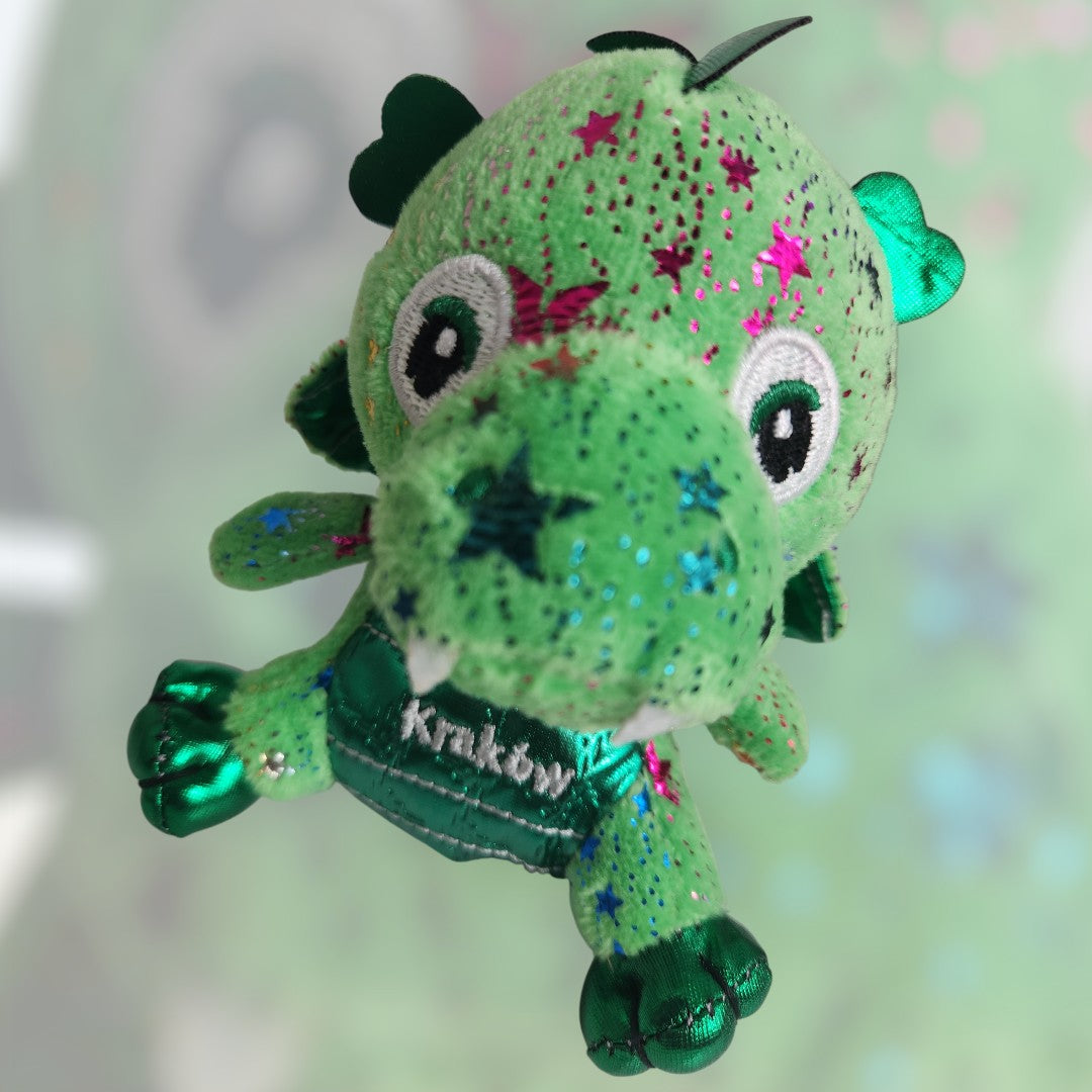Mini Poland Krakow Wawel Dragon Plush Toy, Green 5"