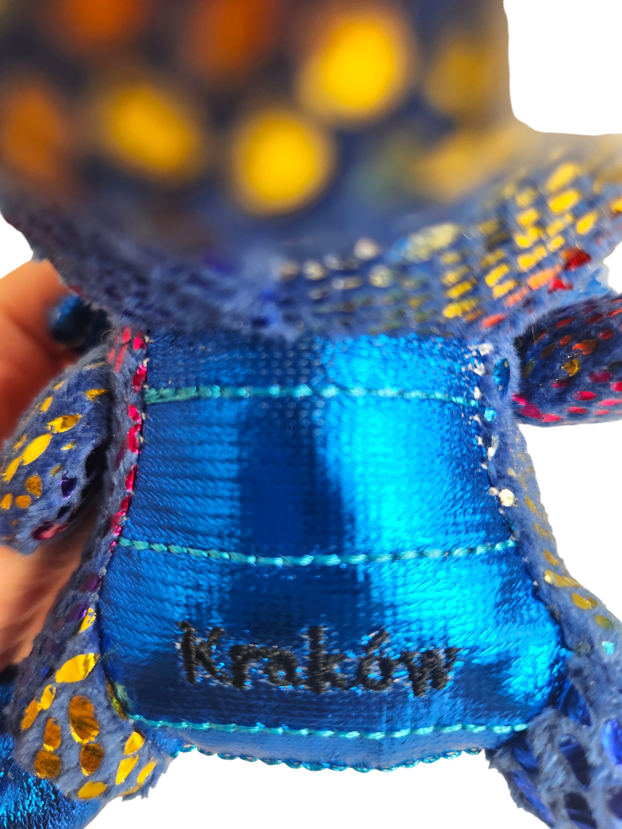 Mini Poland Krakow Wawel Dragon Plush Toy, Blue 5"