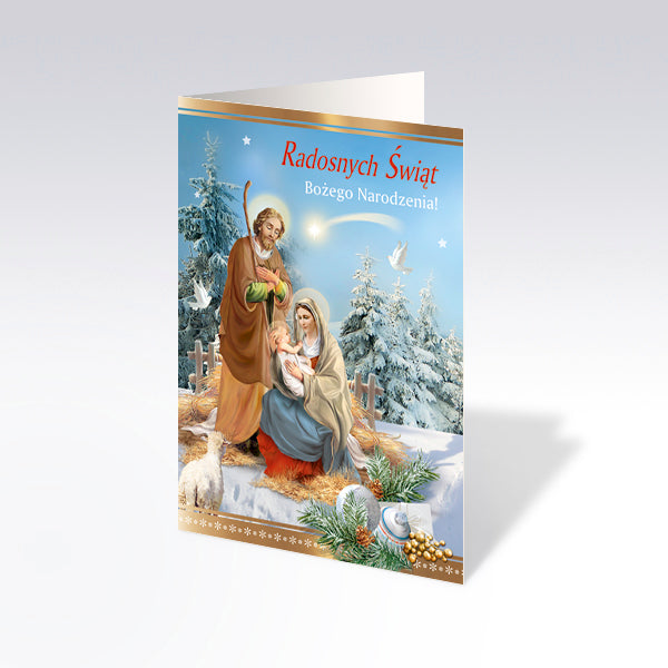 Religious Polish Christmas Greeting Cards, Set of 6