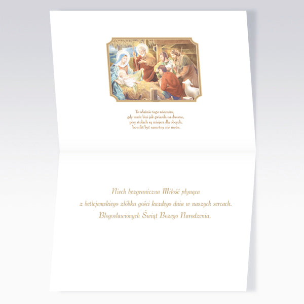 Religious Polish Christmas Greeting Cards, Set of 6