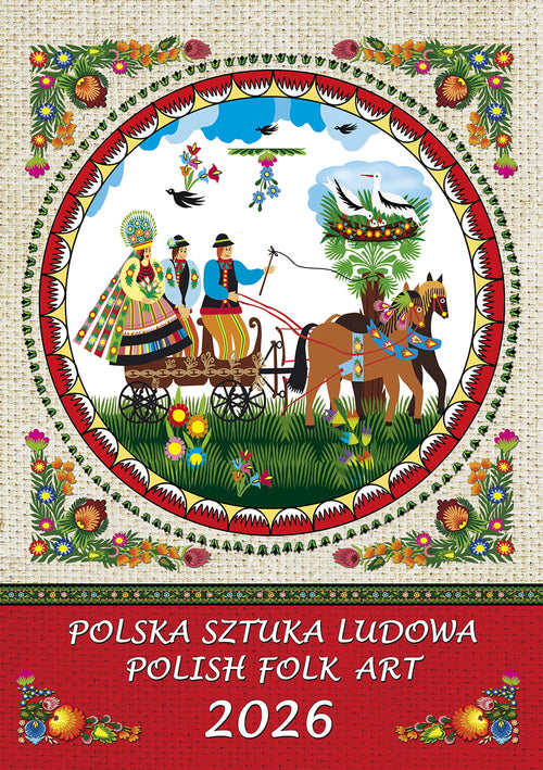 2026 Polish Folk Art Wall Calendar (Bilingual)