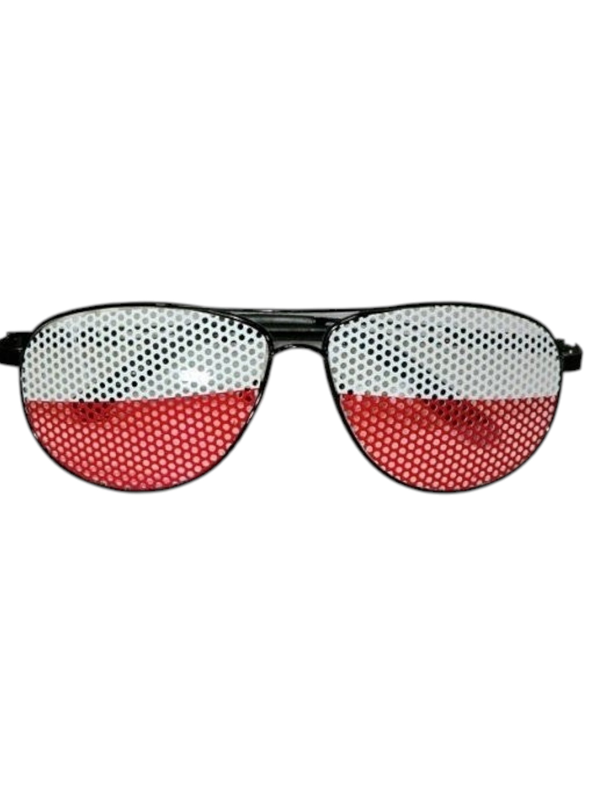 Polska White and Red Soccer Fan Day Shades Sunglasses
