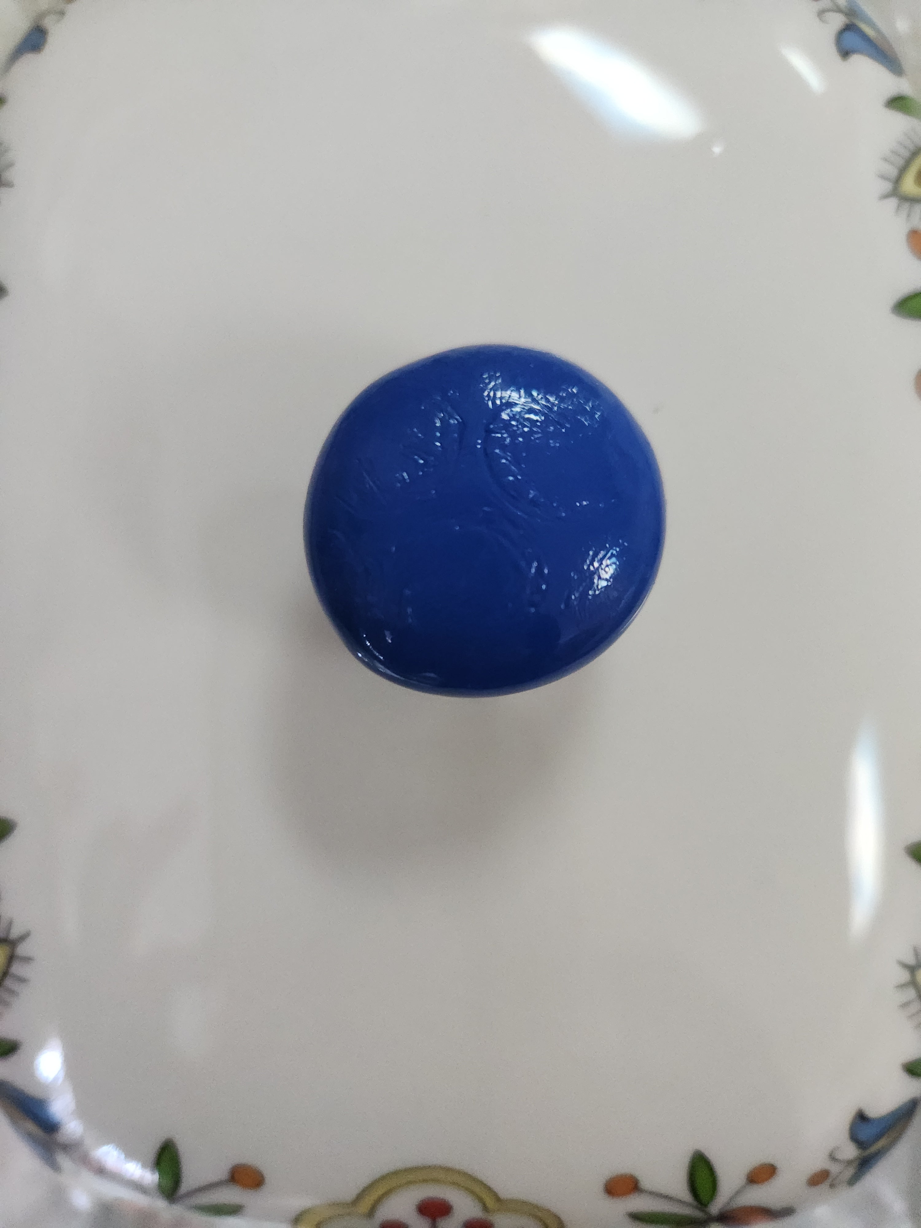 Polish Kashubian Folk Art Ceramic Butter Dish