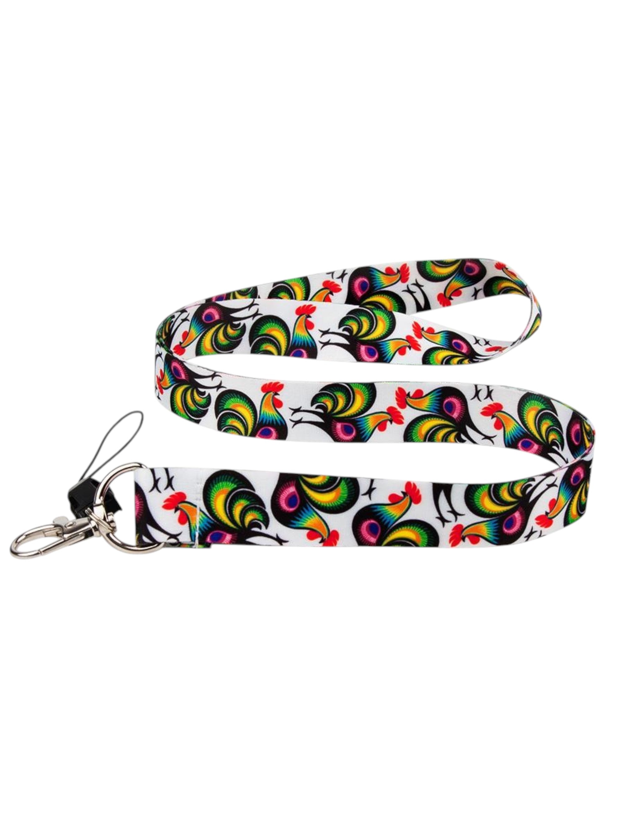 Polish Folk Art Neck Strap Lanyard (Roosters)