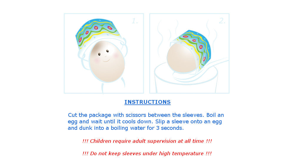 6 Easter Handpainted Wooden Eggs (Pisanki) + 10 Egg Sleeves