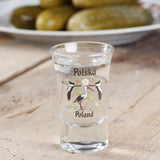 Polska Poland Lowicz Folk Art Shot Glasses, Set of 4