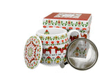 Polish Folk Art Porcelain Barrel Mug with Tea Infuser & Lid, 430ml - Scandinavian Horses