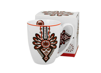 Polish Folk Art Porcelain Bullet Mug, 380ml - Goral Parzenica