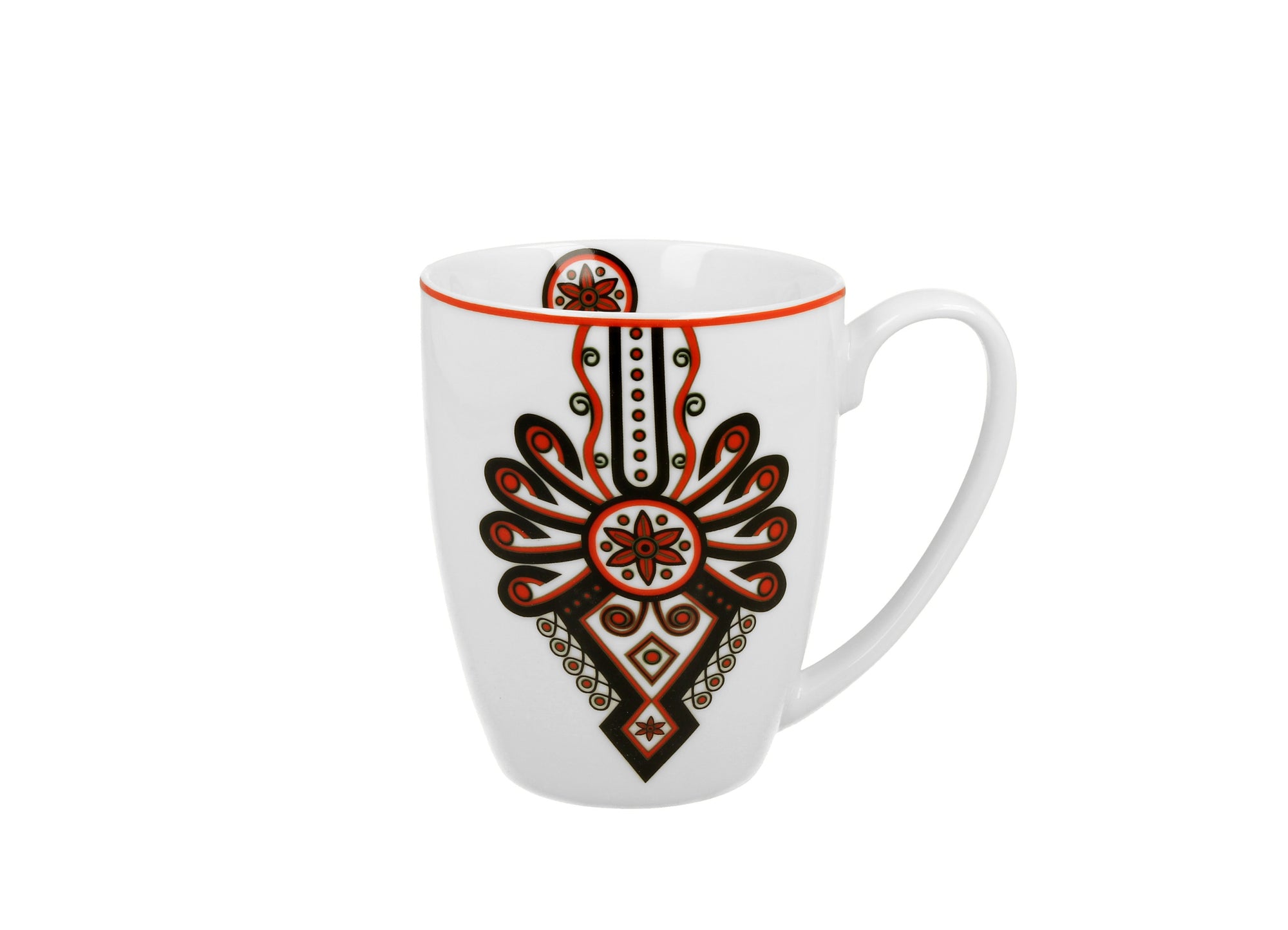 Polish Folk Art Porcelain Bullet Mug, 380ml - Goral Parzenica