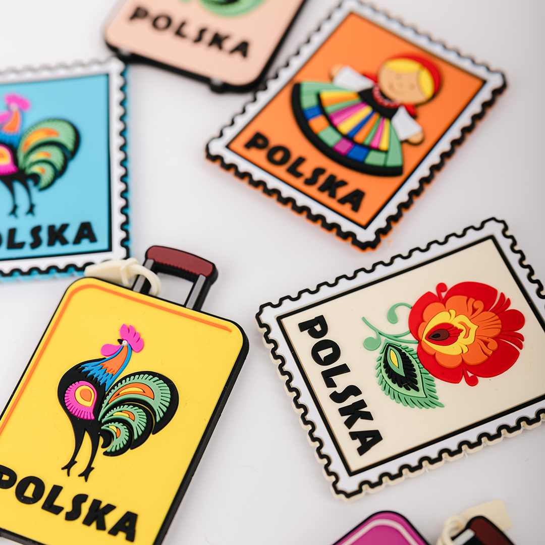 Polish Folk Art Flexible Magnet Stamp Shaped (Rooster)
