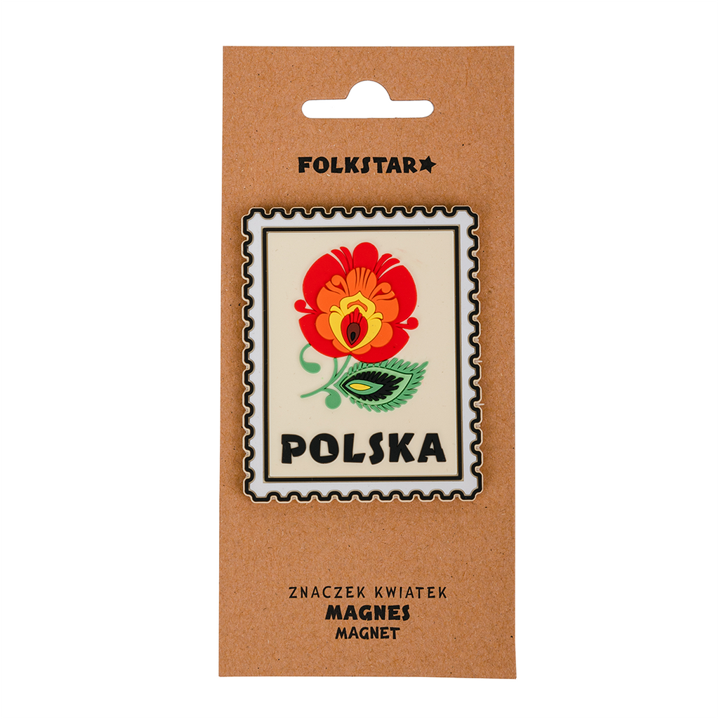 Polish Folk Art Flexible Magnet Stamp Shaped (Folk Flower)