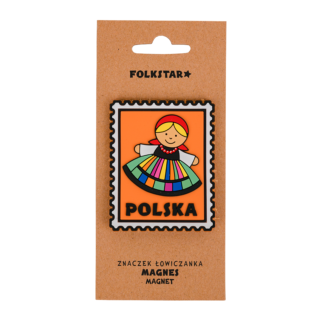 Polish Folk Art Flexible Magnet Stamp Shaped (Lowiczanka)