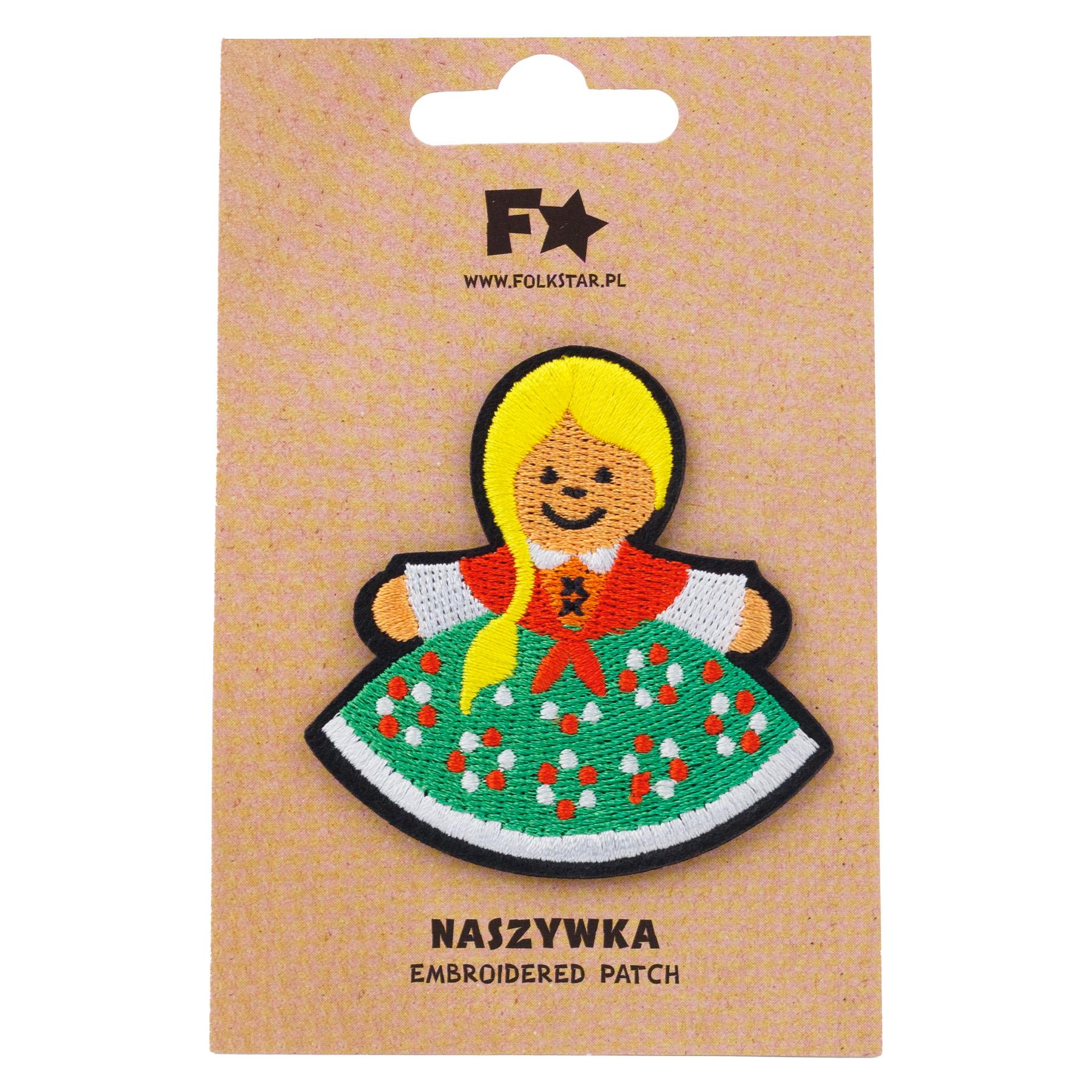 Polish Folk Art Highlander Female Iron on Patch (Goralka)