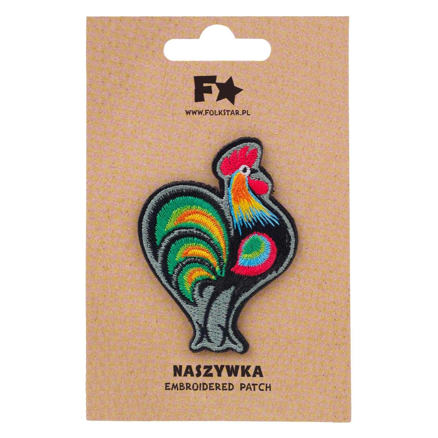 Polish Folk Art Iron on Patch (Lowicz Rooster)