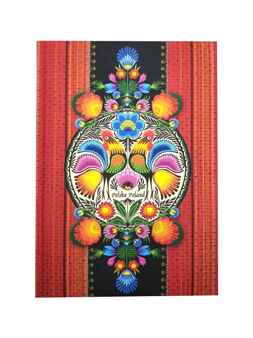 Polish Folk Art Large Hardcover Notebook, 5.5"x8"