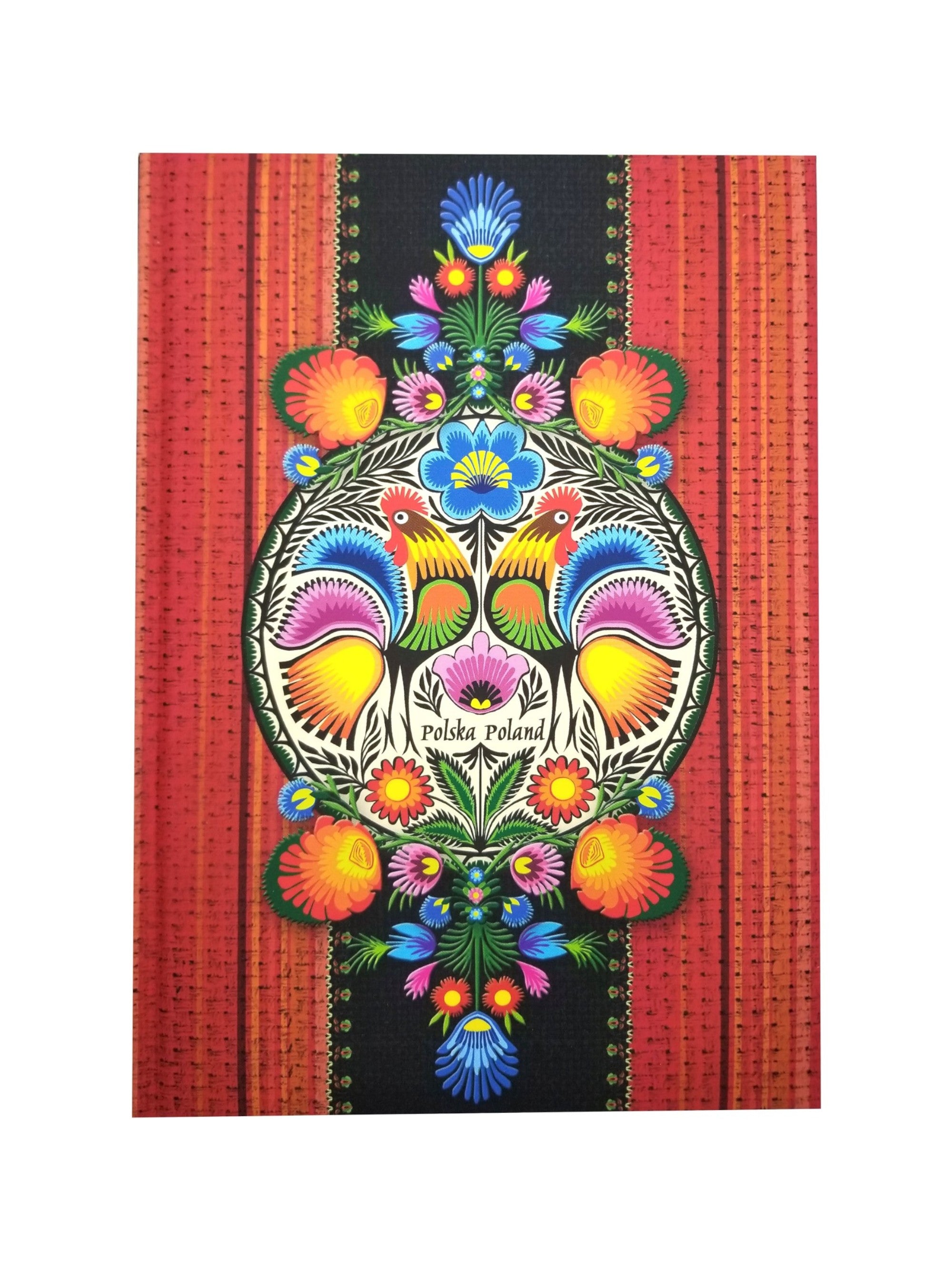 Polish Folk Art Large Hardcover Notebook, 5.5"x8"