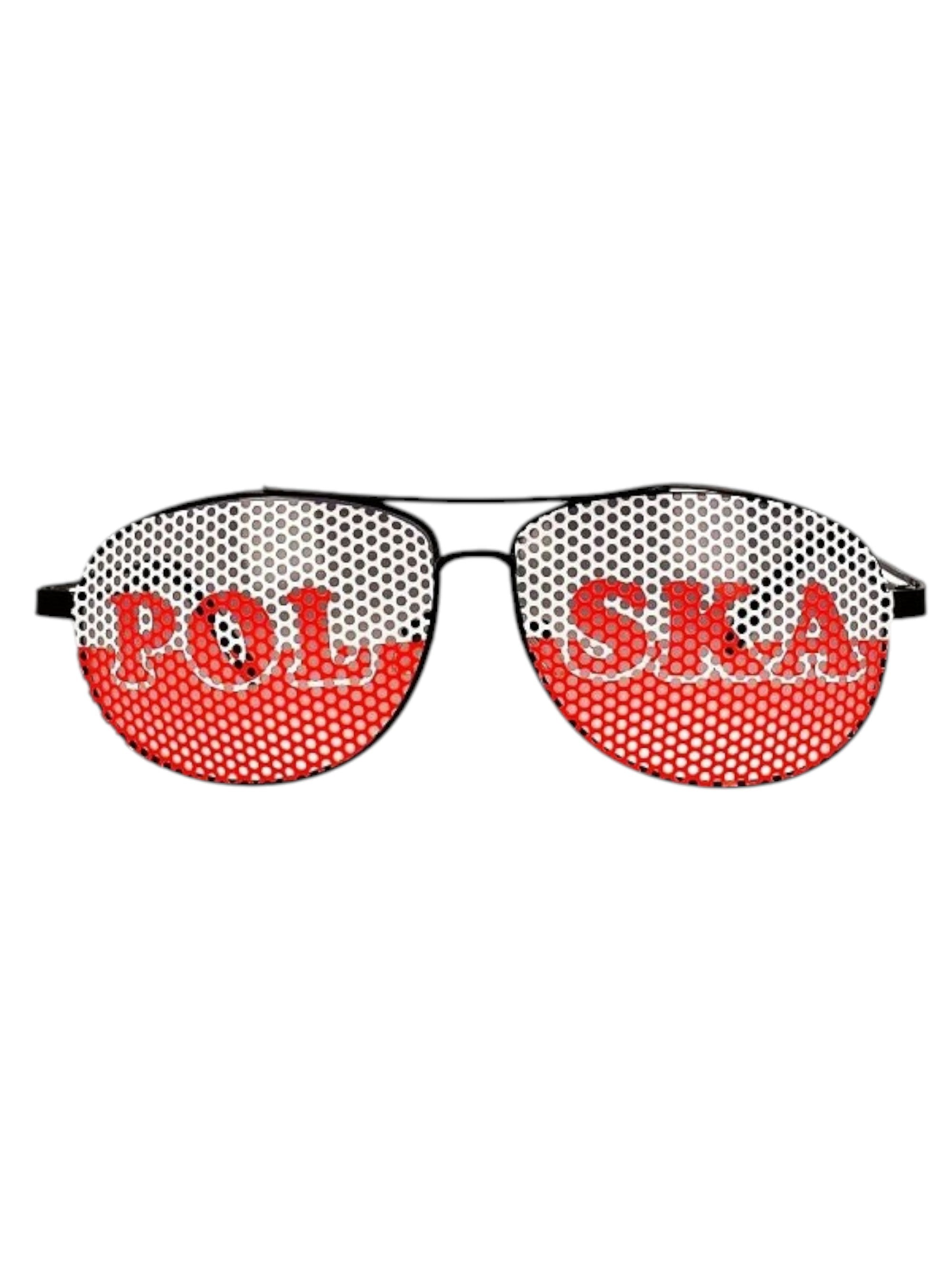 Polska White and Red Soccer Fan Day Shades Sunglasses