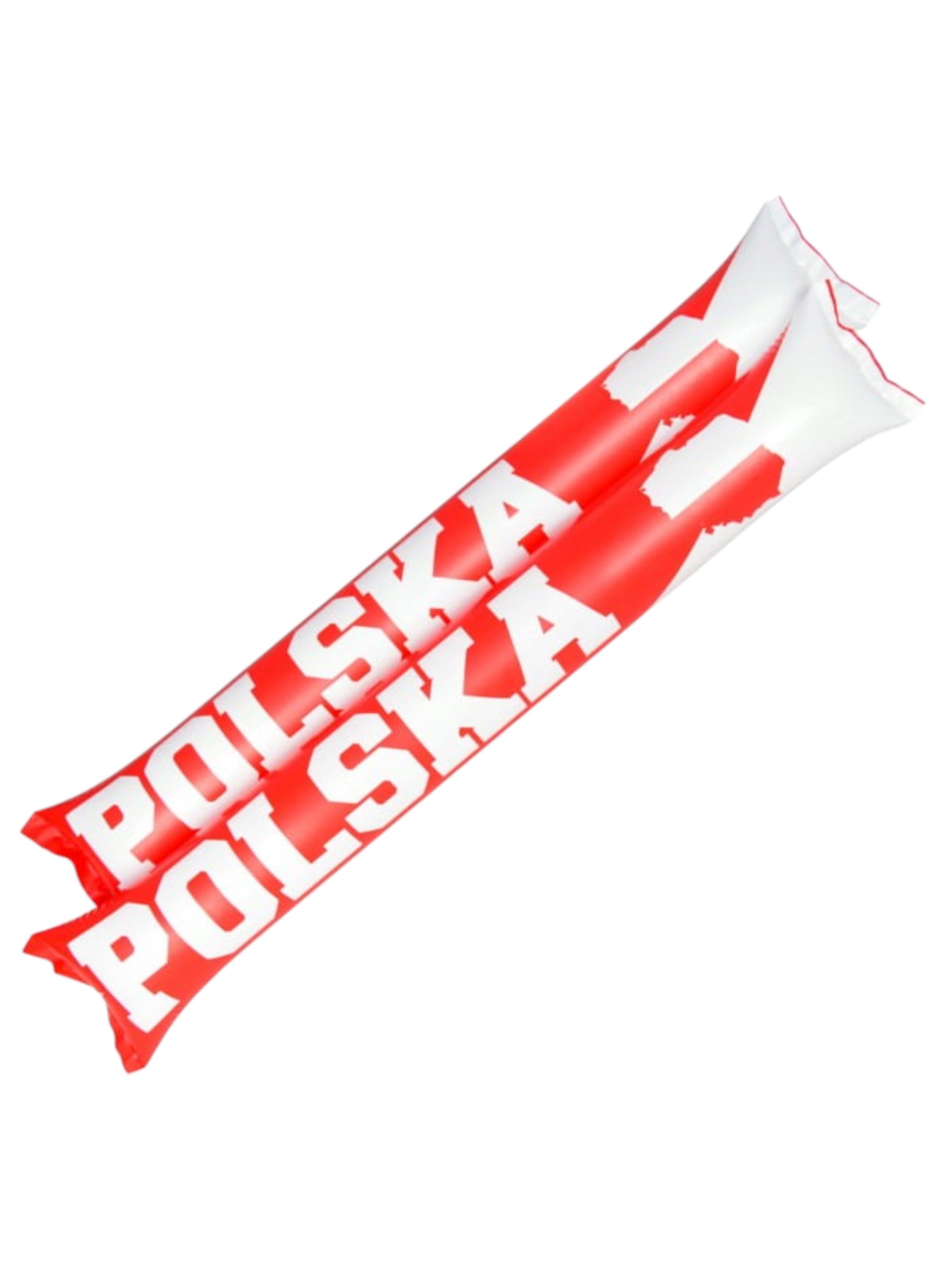 Set of 2 Polska White & Red Inflatable Cheering Sticks Fan Noisemaking