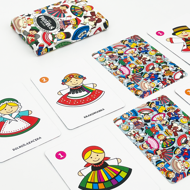 Polish Folk Art Card Game (PIOTRUS) with Polish Folk Costumes