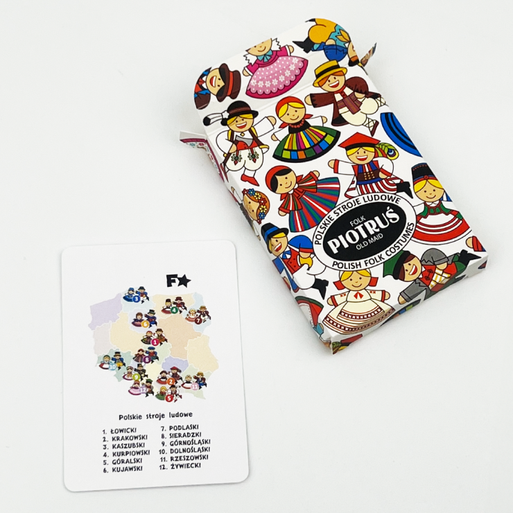 Polish Folk Art Card Game (PIOTRUS) with Polish Folk Costumes
