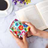 Women's Small Polish Folk Art Compact Bifold Pocket Wallet