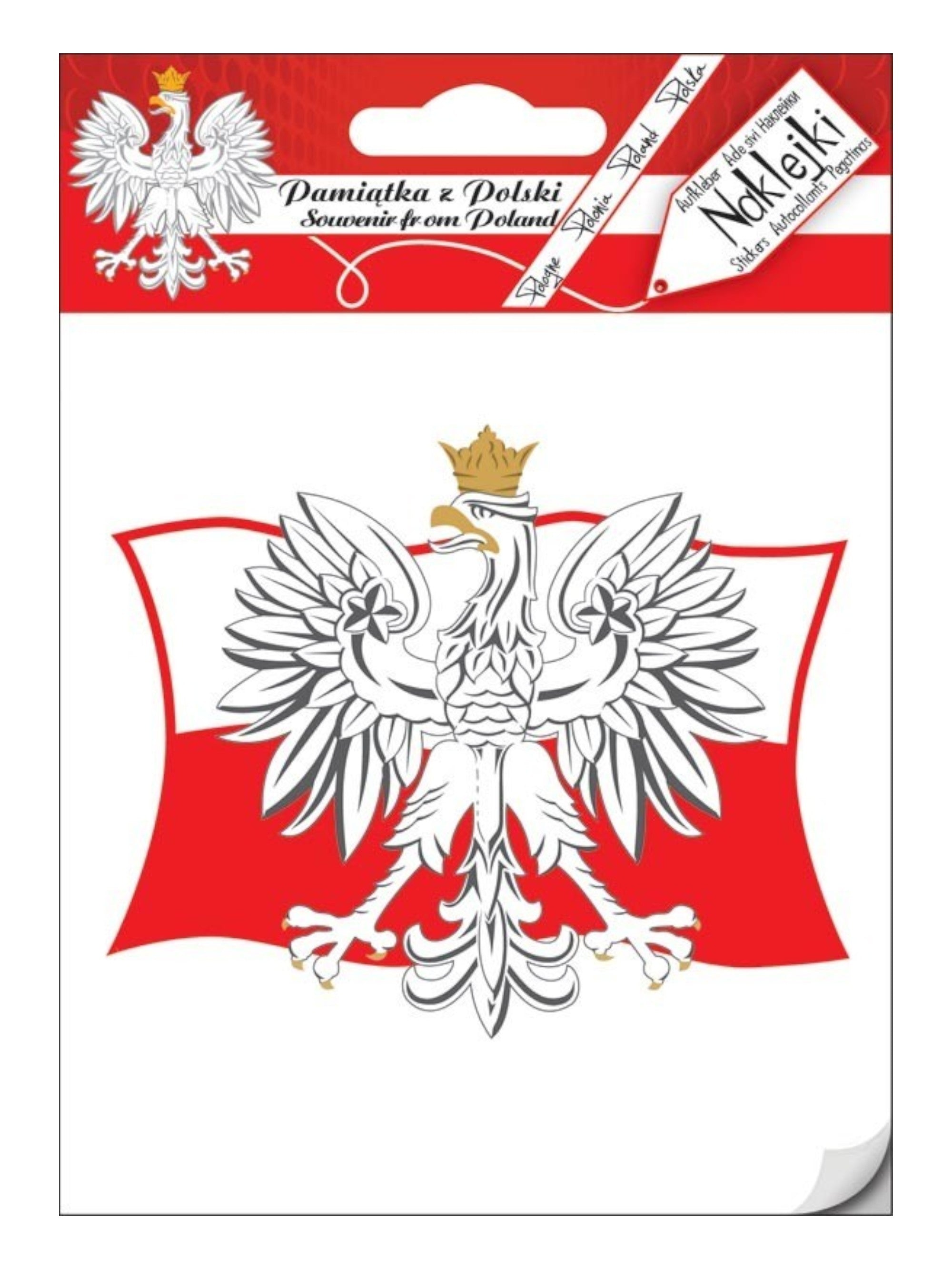 Sticker - Polish Eagle on Flag of Poland