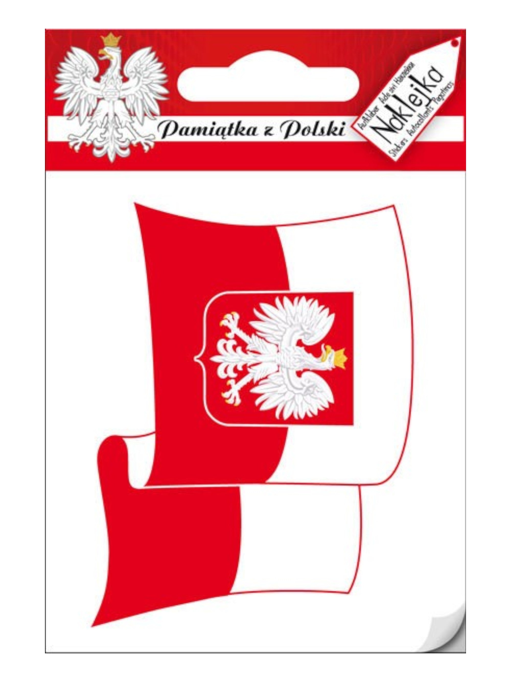 Sticker - White Eagle Shield on Flag