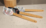 Polish Folk Art Kashubian Non-Scratch Spatula with Wooden Handle