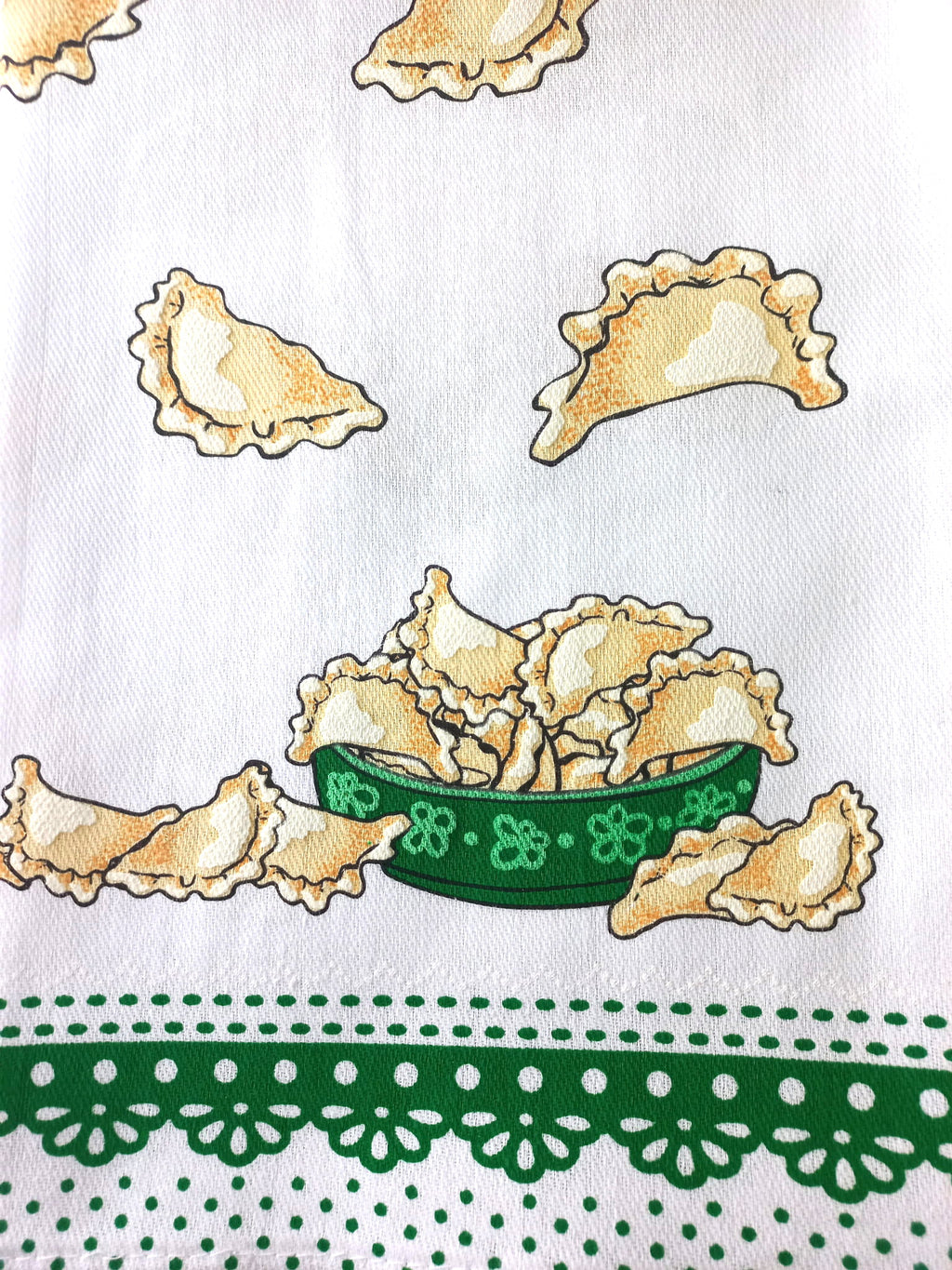 Polish Folk Art Set of 3 Kitchen Towels in Box (Pierogi)