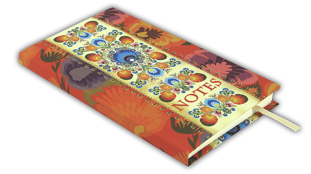 Polish Folk Art Hardcover Notebook, 3.5x6 (Folk Flowers)