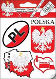 Stickers - Polish Flag, Map, Crest & Heart, Set of 4 - Taste of Poland
