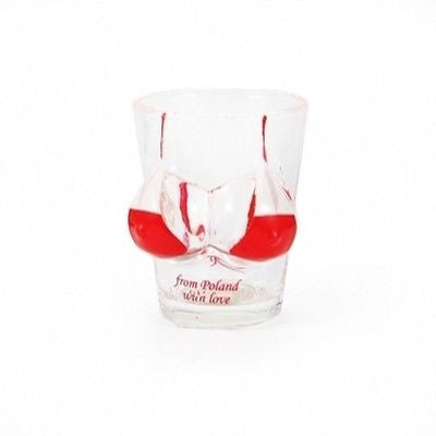 Polska Red & White Bikini Top Shot Glass - Taste of Poland
 - 1