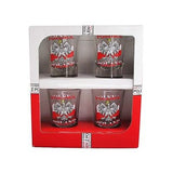 Polish Eagle Poland Shot Glasses, Set of 4 (Flag) - Taste of Poland
