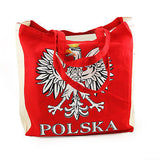 Polish White Eagle Cotton Canvas Tote Bag - Taste of Poland
