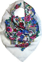 Traditional Polish Folk Head Scarf - White - Taste of Poland
 - 1