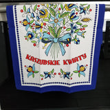 Polish Folk Art Kashubian Flowers Bukey Kitchen Towel