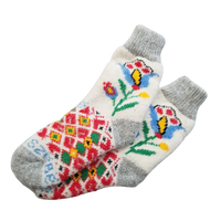 Women Polish Folk Art KASZEBE Wool Socks