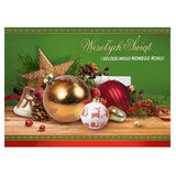 Large Traditional 3D Pop-Up Polish Christmas Greeting Card with Christmas Ornaments