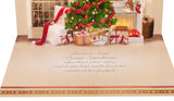 Large Traditional 3D Pop-Up Polish Christmas Greeting Card with Christmas Tree