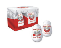 Polska Poland Salt & Pepper Shaker Set - Eagle Emblem & Flag of Poland - Taste of Poland
